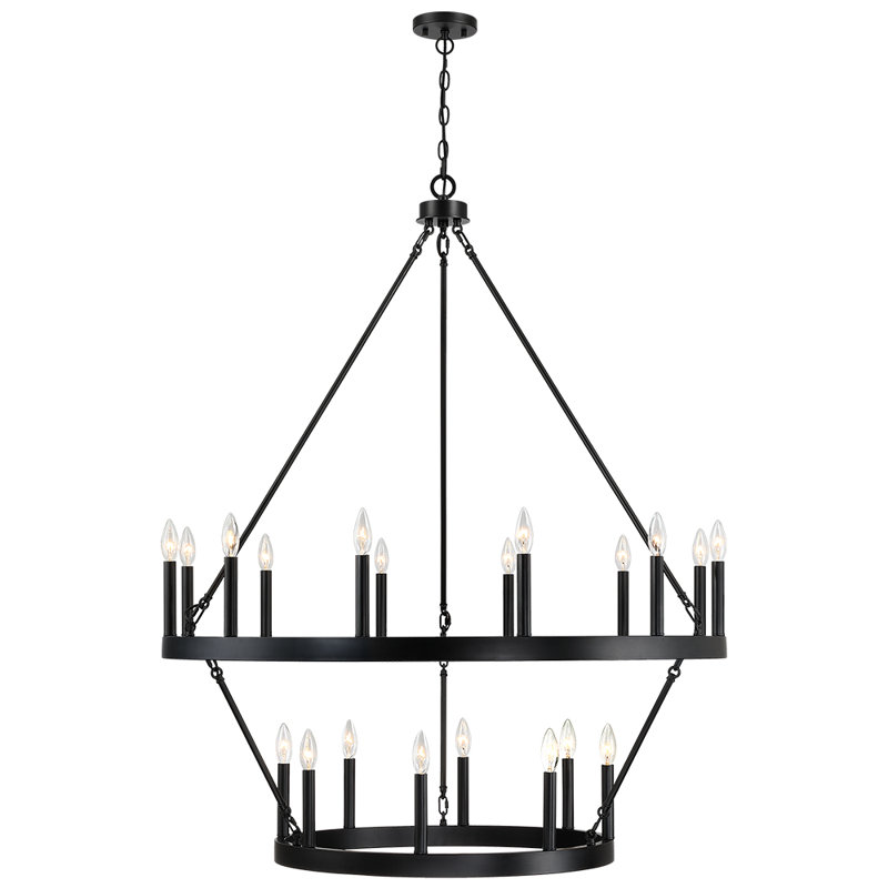 Margee 20 - Light Dimmable Wagon Wheel Chandelier