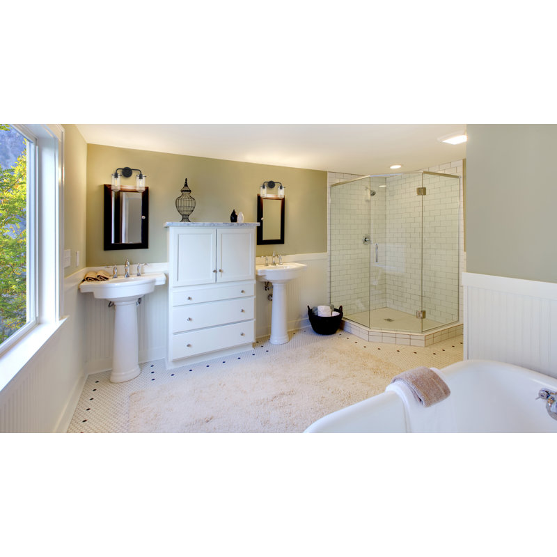 Éclairage pour salle de bain 2 lumières Barbosa, Noir mat
