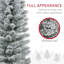 Arbre de Noël artificiel 6 pi avec 329 pointes enneigées, base en métal, arbre de Noël réaliste