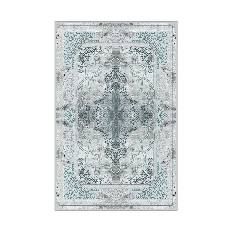 Tapis tissé de qualité supérieure, 5,9 x 9,2 pieds | 100% polyester, 650 g / m² | Pois antibactérien antidérapant en PVC, d'une hauteur de poils de 0,3 po | Lavable à la machine, impression numérique 3D | Parfait pour le salon et la chambre à cou
