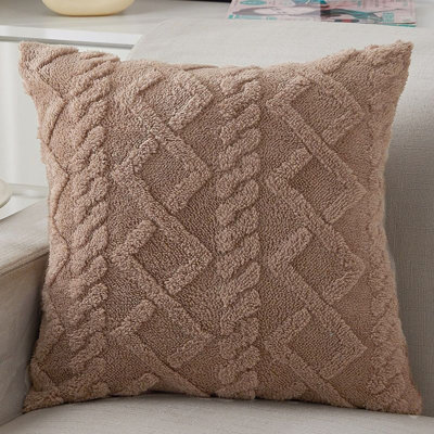 Taie d'oreiller de couleur unie avec coussin en taffetas