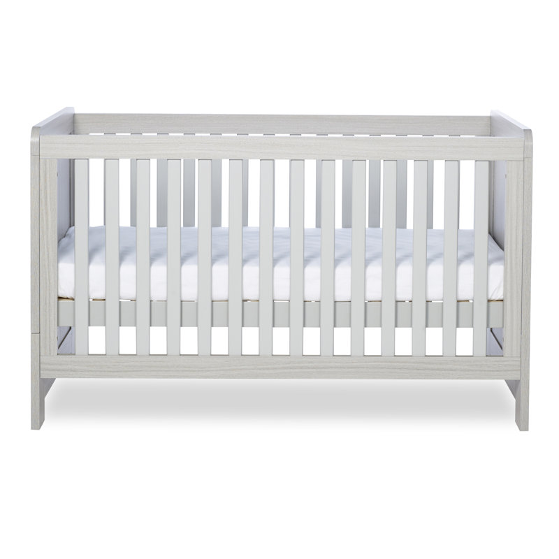 Pembrey Cot Bed and All Seasons Premium Pocket Sprung Mattress, Ash Grey