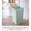 Como Yamazaki Home Slim Square Trash Can Garbage Waste Basket For Bathroom or Kitchen, 2.5 gallons-1203828329