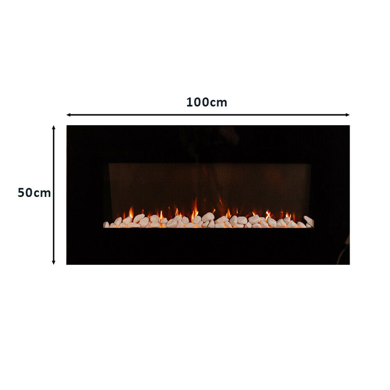 Aidenas Symple Stuff 100cm W Black Electric Fire