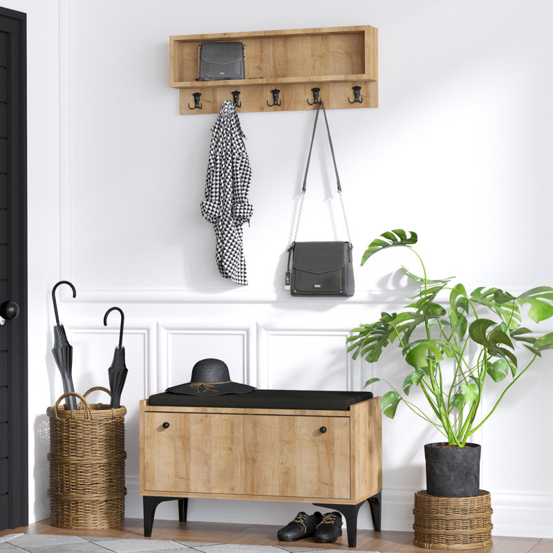 Wendelgard Hall Tree with Shoe Storage