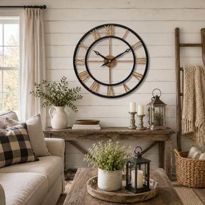 24 Inch Metal Large Wall Clock