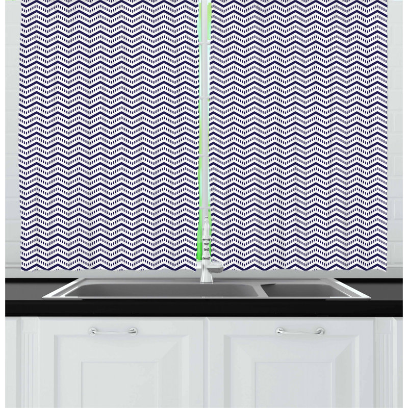 Chevron Tailored Kitchen Curtain