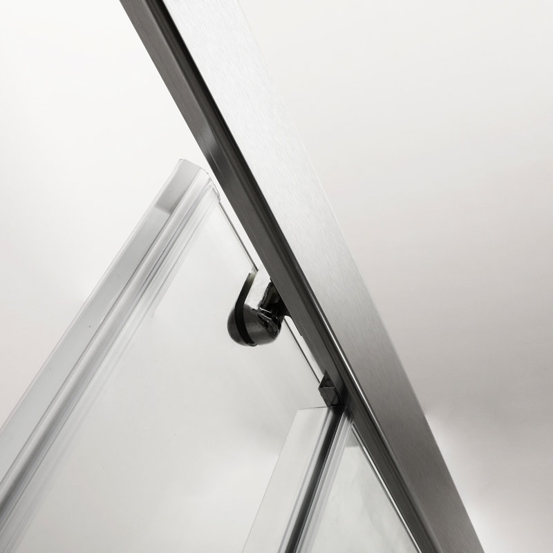 Porte de douche 48X72, nickel brossé - et option élégante pour salle de bain