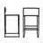 Faux Leather Upholstered Metal Bar Stools Set with Back-1928819944