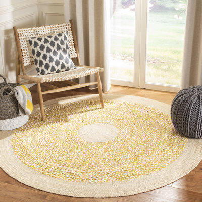 Zeitler Hand Woven Jute, Cotton Rug