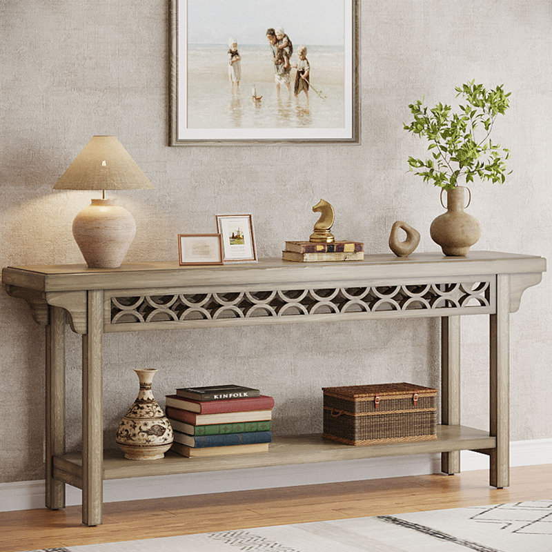 Console en bois massif 70,8 po Holzhauer, Gris