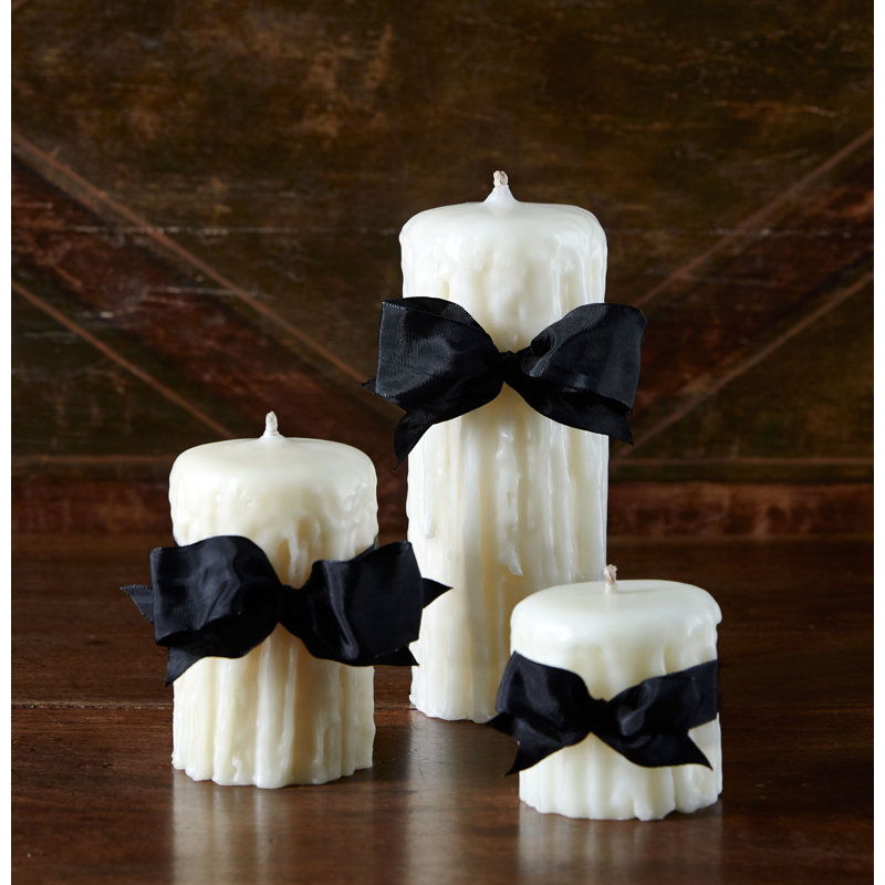 Unscented Pillar Candle, 3.5" x 3.5", Ivory