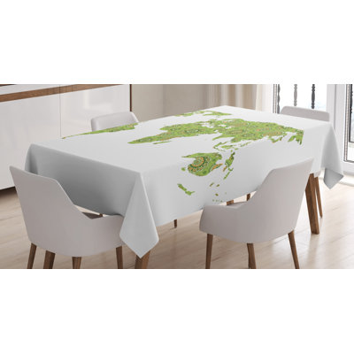 World Map Tablecloth