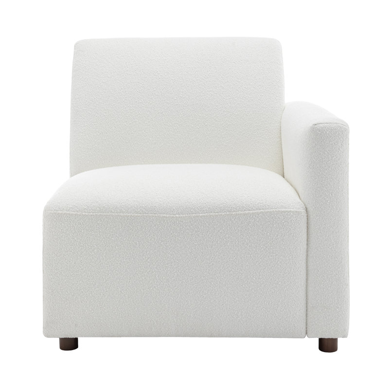Fauteuil d'angle Duvall, Polyester crème