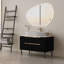 Meuble-lavabo moderne avec lavabo en céramique, rangement réglable et conception en bois durable