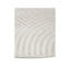 Handgefertigter Teppich aus Mikrofaser in Creme Geometric and Striped Hand Tufted Area Rug-102098295
