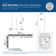 Pasadena 32.17'' W 72.01'' H Frameless Square Reversible Shower Enclosure