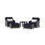 Ensemble de conversation avec chaises en rotin Sunbrella 5 pièces Mifflin-676946573