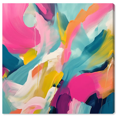 Prismatic Flow Canvas Modern Colorful Print by Art Remedy