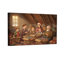 Ensemble de 3 reproductions d'art sur toile, "Christmas Family préparation dans le grenier"