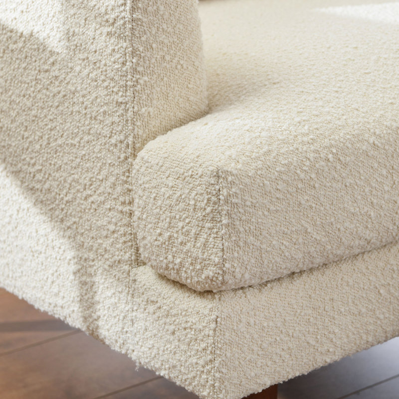 Ensemble de 2 fauteuils pivotants rembourrés Miller, Crème Boucle