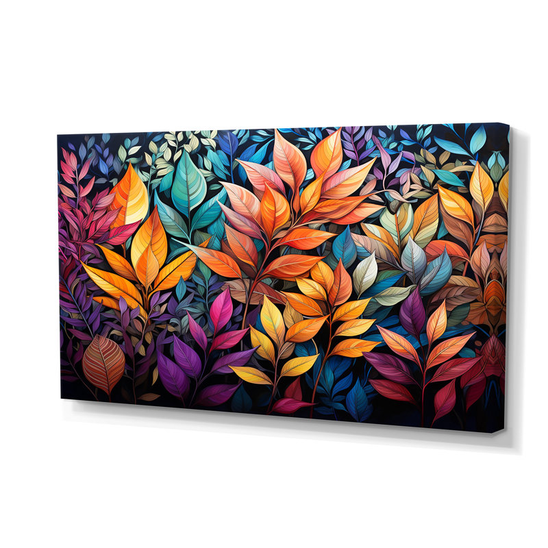Décoration murale multicolore vibrante - Abstract Botanicals