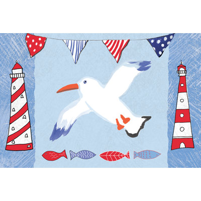 Coastal Bird III 1 Piece Wrapped Canvas Painting