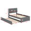 Lit plateforme simple tapissier avec lit gigogne sous le lit-1893588635