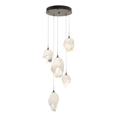 Luminaire suspendu géométrique à 5 lumières Chrysalis