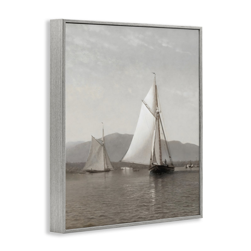 Giclée encadrée de bateau de style bord de mer, par Riley B, H 14 po x l 11 po, Estampe numérique Farmhouse