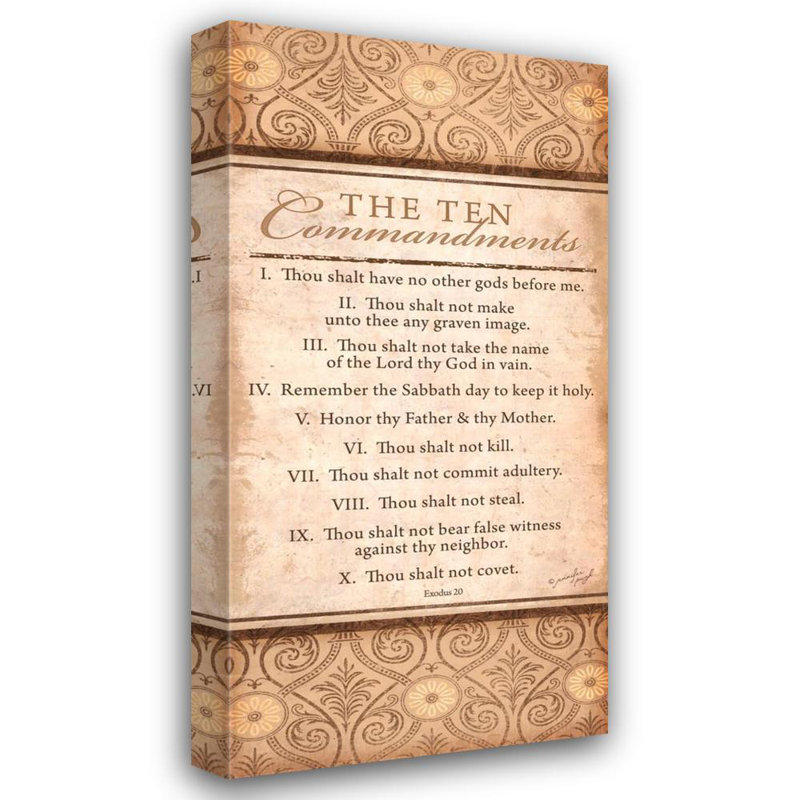 The Ten Commandments, 48" H x 24" W