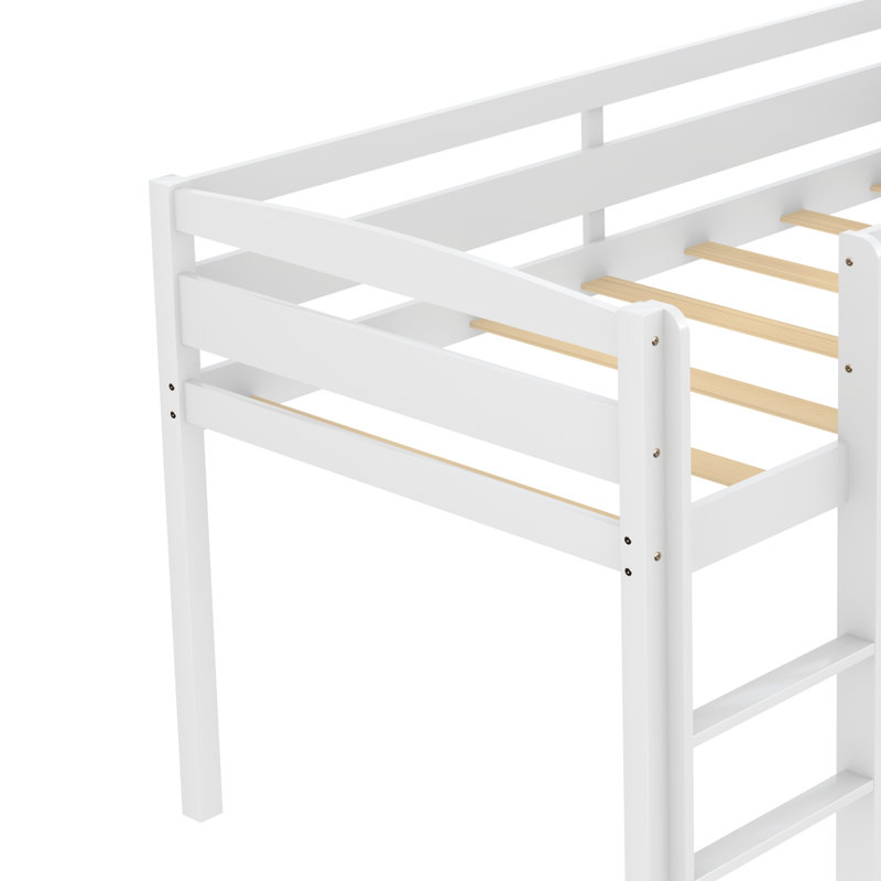 Lit mezzanine simple Hiemkea Kids, Blanc