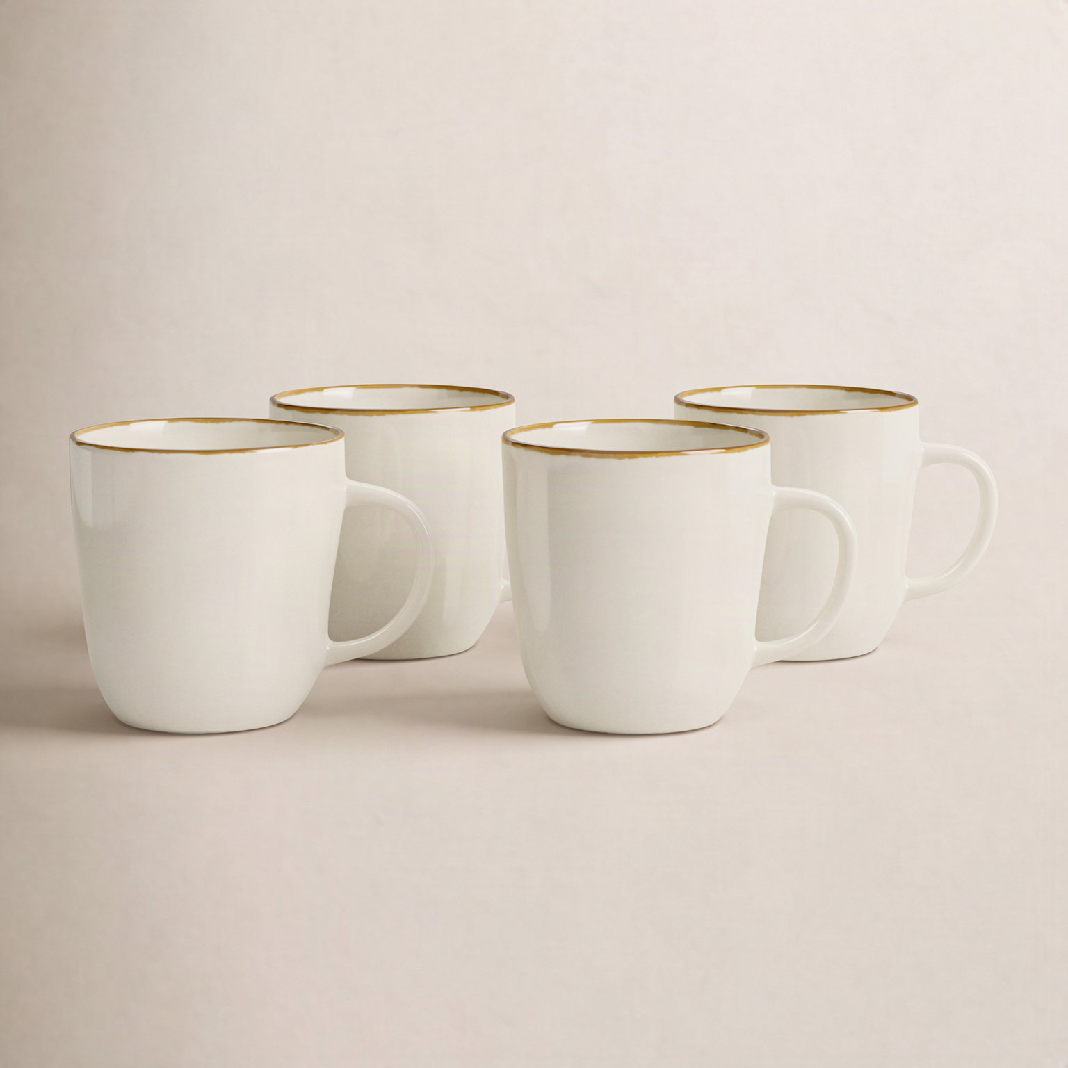 Leny Square Stoneware Mug, Vanilla White