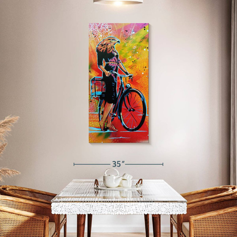 Cycle Roaring, 48" H x 24" W