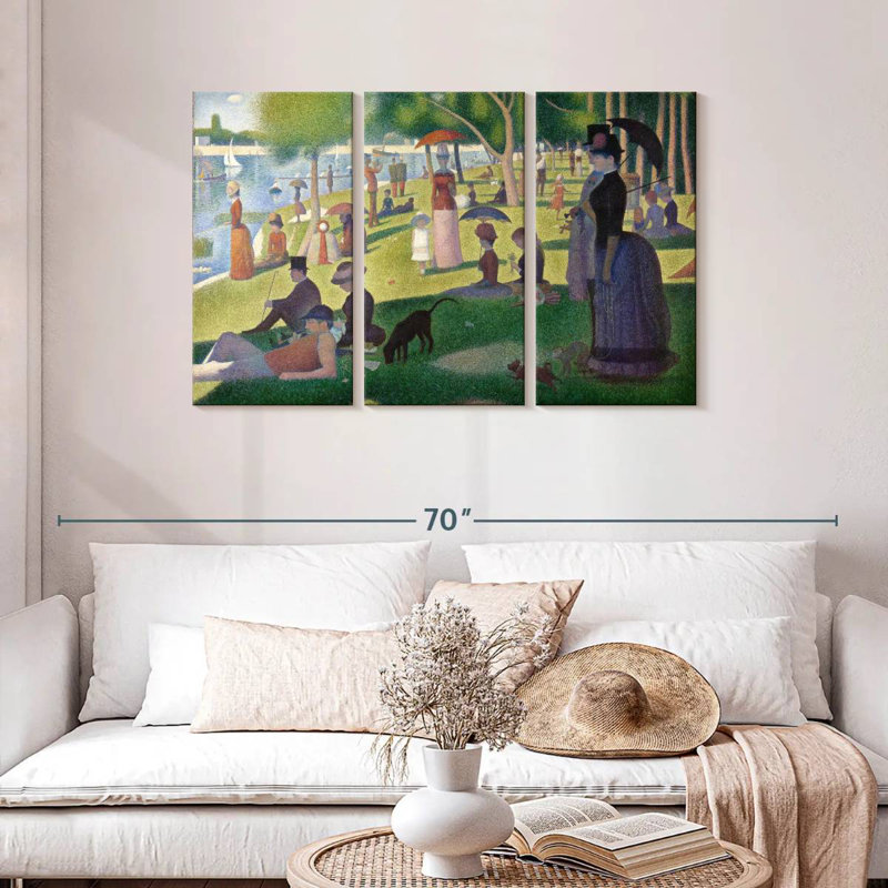 Leisha un dimanche sur la Grande Jatte, H 28 po x l 45 po