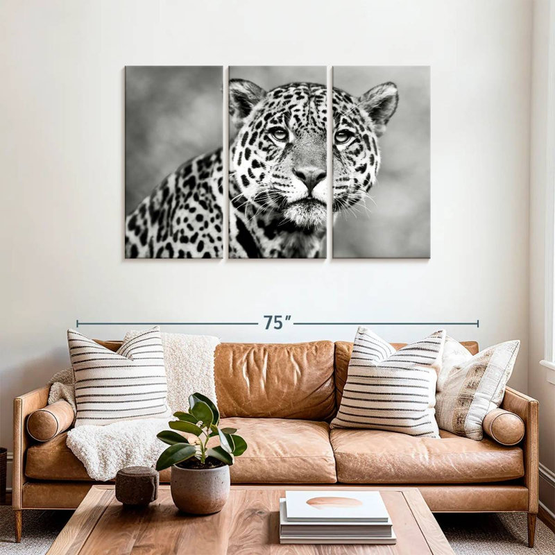 Monochromatic Jaguar, 36" H x 57" W