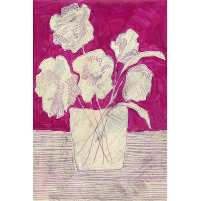 " Fuchsia Arrangement I " Painting Print