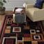 Tapis rouge à motif géométrique Vannesa-32753325