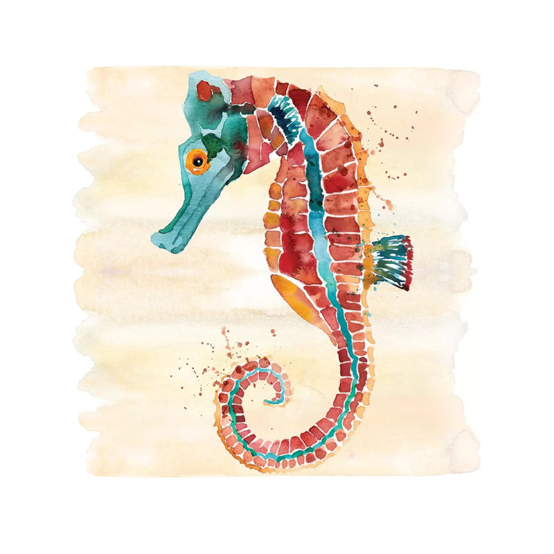 Seahorse by Sara Berrenson - Painting on Canvas, Wrapped Canvas, 93.98 cm H x 93.98 cm W x 1.91 cm D