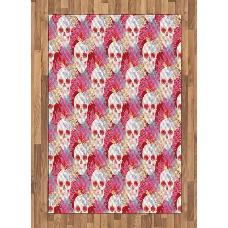 Abstract Art High Density Long Fiber Poly Threads Decorative Area Rug Carpet, Rectangle 4' x 5'8"