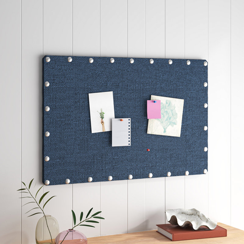 Babillard magnétique en toile de jute Magness, Marine