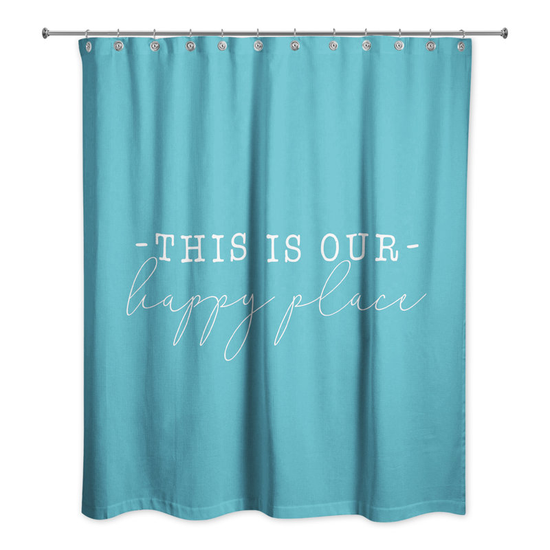 Rideau de douche simple, Bleu
