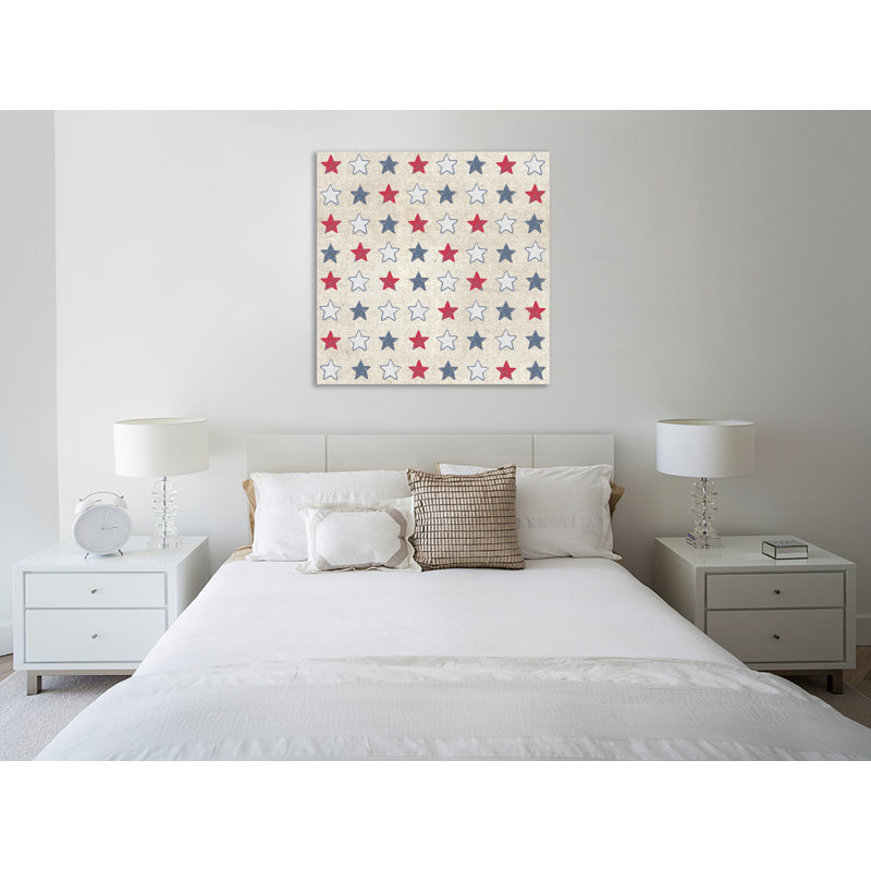 «Patriotic Dark Pattern IIA» par Beth Grove, impression sur toile tendue, H 12 po x l 12 po x P 1,5 po