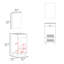 Ensemble de salle de bain, armoire avec lavabo + miroir, 2 portes, 4 pieds, 2 tablettes, 1 miroir, blanc-1025998545