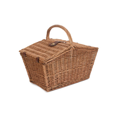 Wicker Double Sided Empty Wicker Picnic Basket