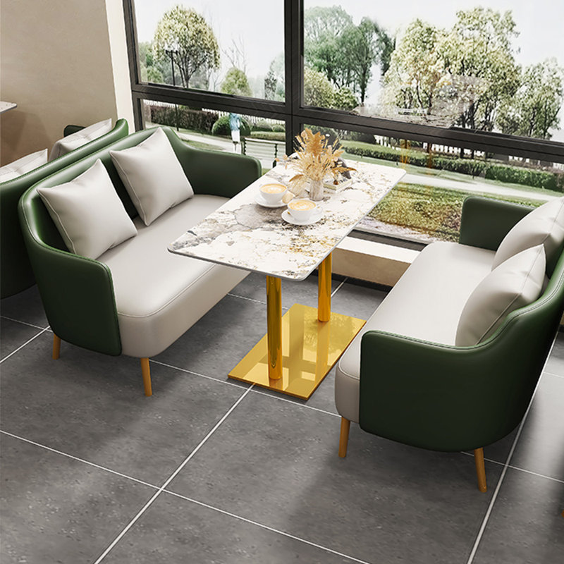 Banc rembourré en similicuir Fashion