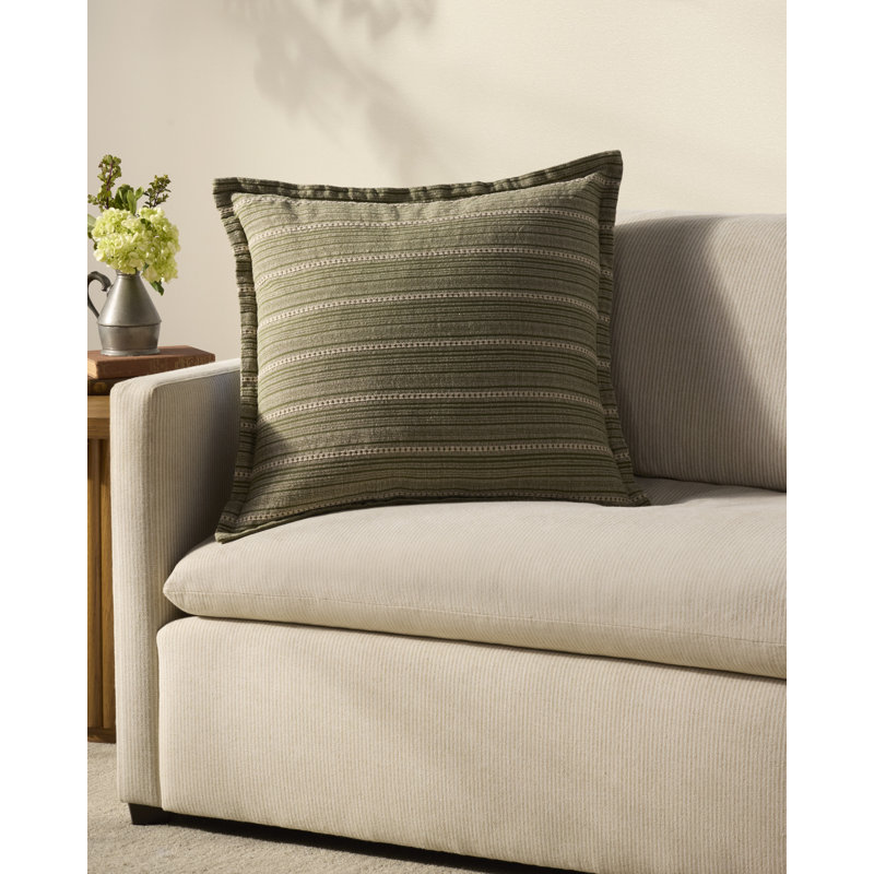 Chris Loves Julia Howie Throw Pillow, Green, Square, 22"H x 22"W