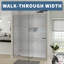 Porte de douche semi-cadrée avec verre transparent de 56 à 60 po de largeur x 71 po de hauteur-106951604