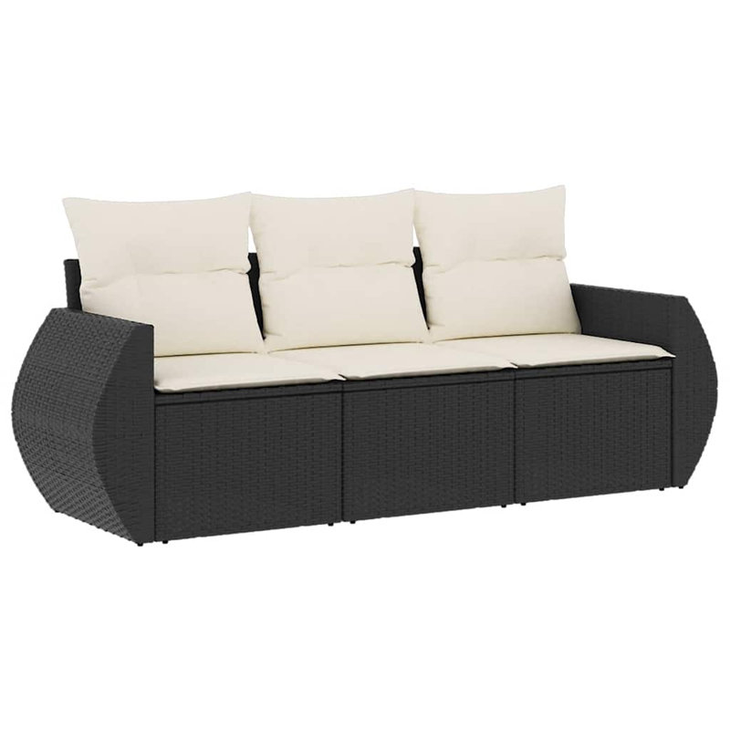 Ensemble de canapé de jardin Vidaxl en acier rotin PE thermolaqué standard