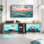 TV Stand for TVs up to 70 inch, Gaming Entertainment Center for PS5, LED TV Cabinet with Glass Shelves-1056303976
